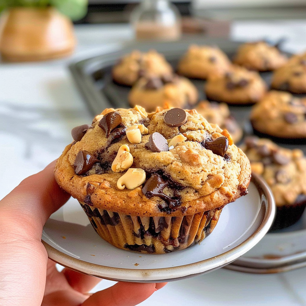 Banana Chocolate Chip Muffins Freshly Baked