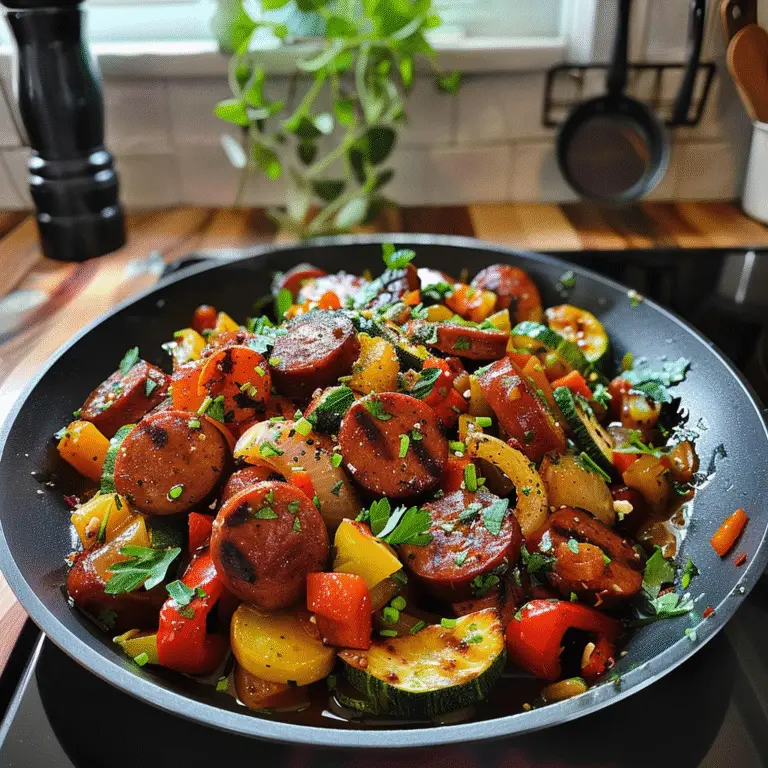 Delicious Sausage and Vegetables Dish