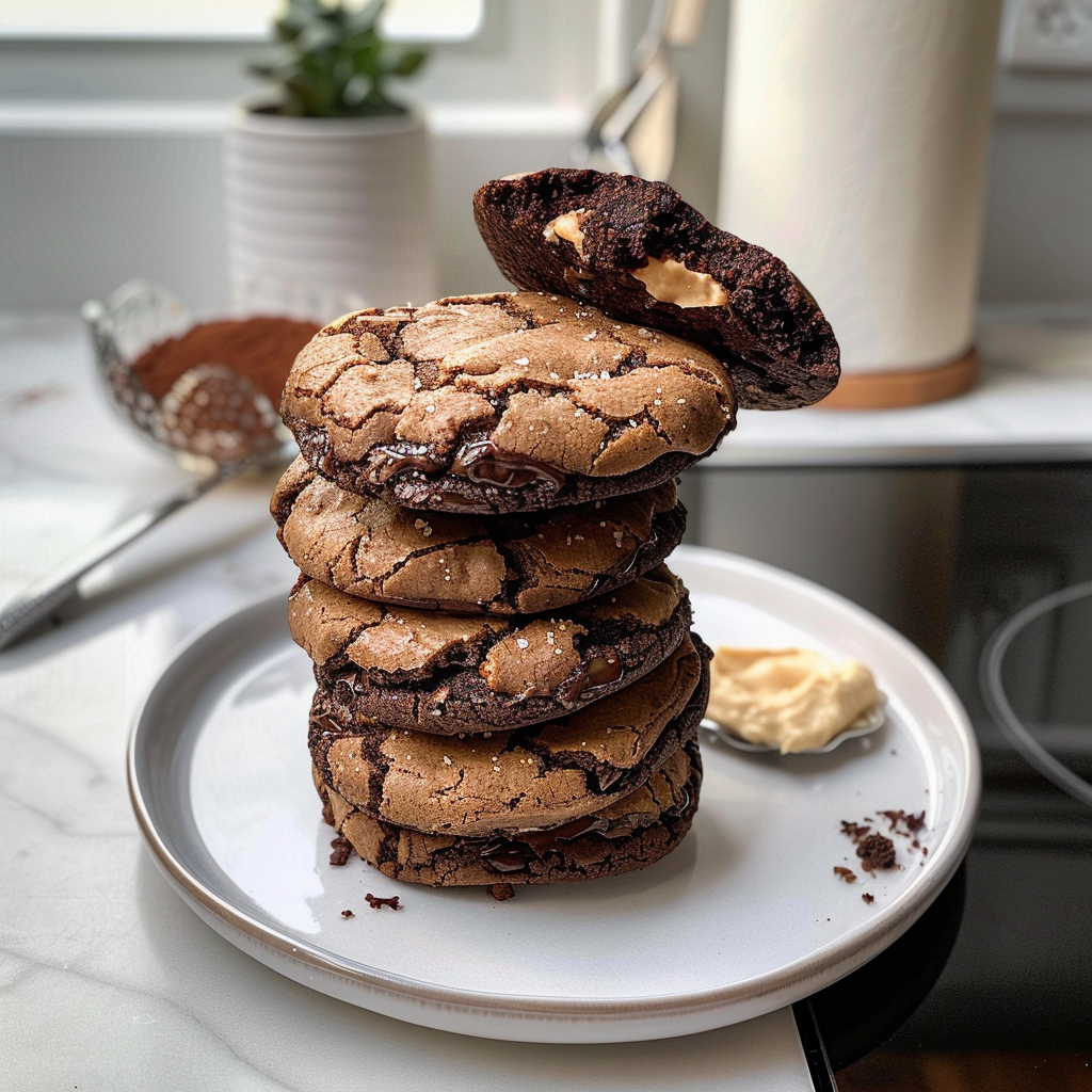 Brownie Cookie Dough Sandwich Cookies