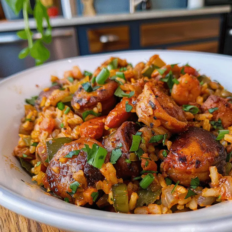 Delicious Cajun Jambalaya Served Hot
