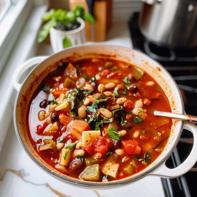 Minestrone Soup with Fresh Vegetables
