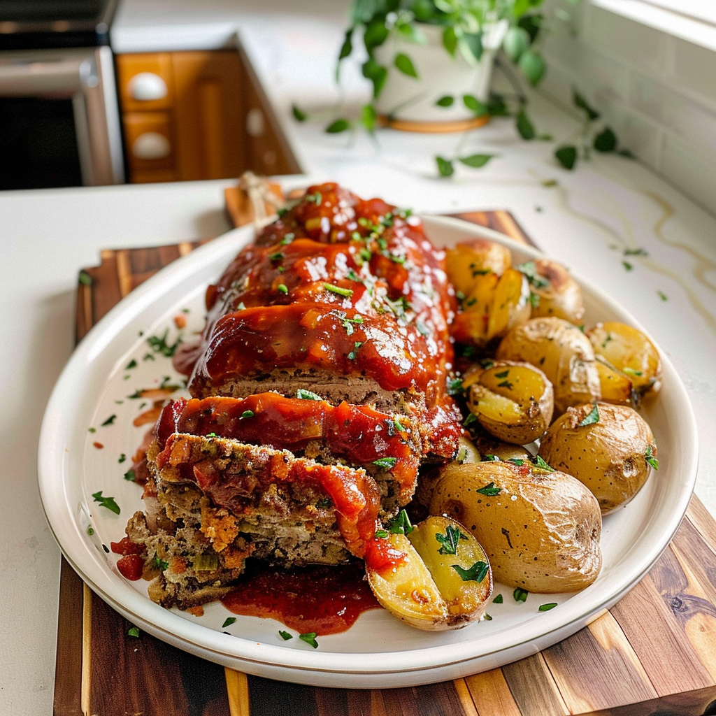 Meatloaf and Potatoes Dish
