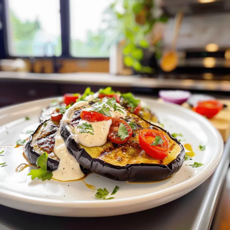 Grilled Eggplant Ready to Serve