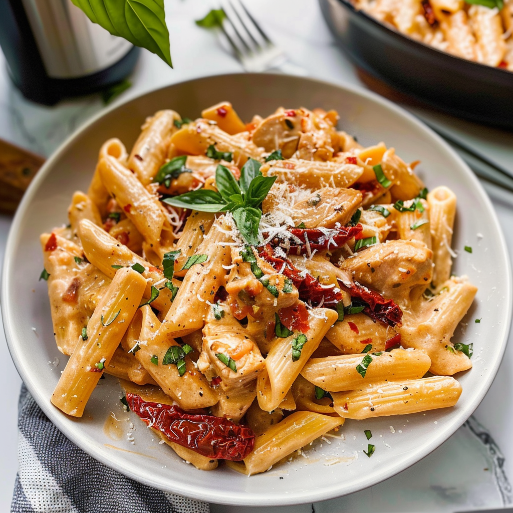 Creamy Chicken Pasta with Sun-dried Tomatoes