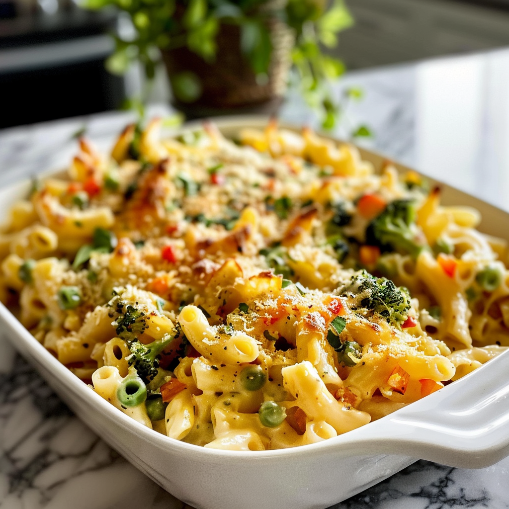 Veggie Mac and Cheese Dish
