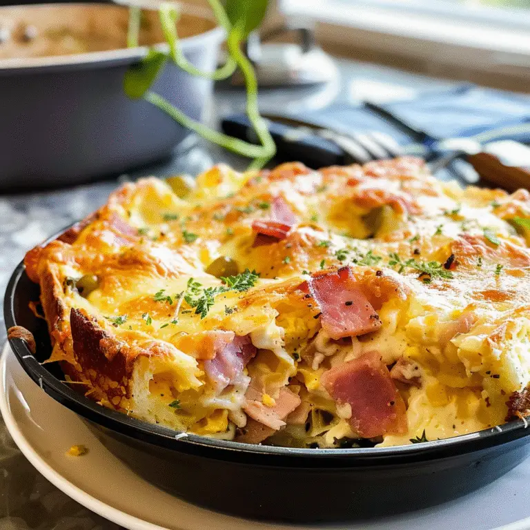 Ham and Cheese Breakfast Casserole