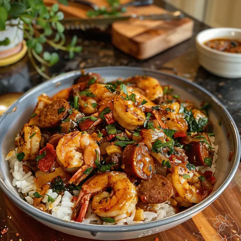 Cajun Shrimp and Sausage Dish