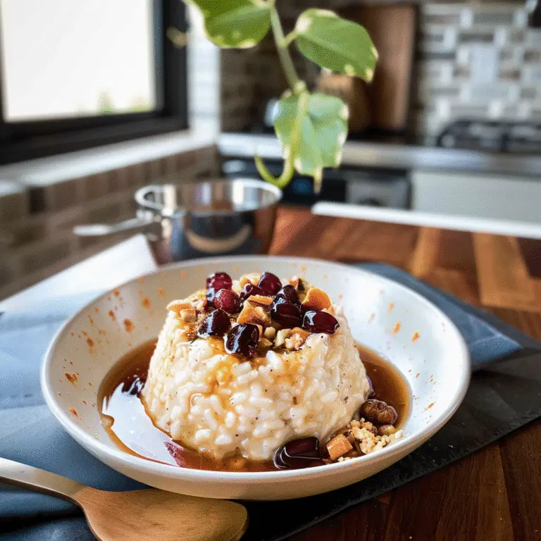Breakfast Rice Pudding in a Bowl