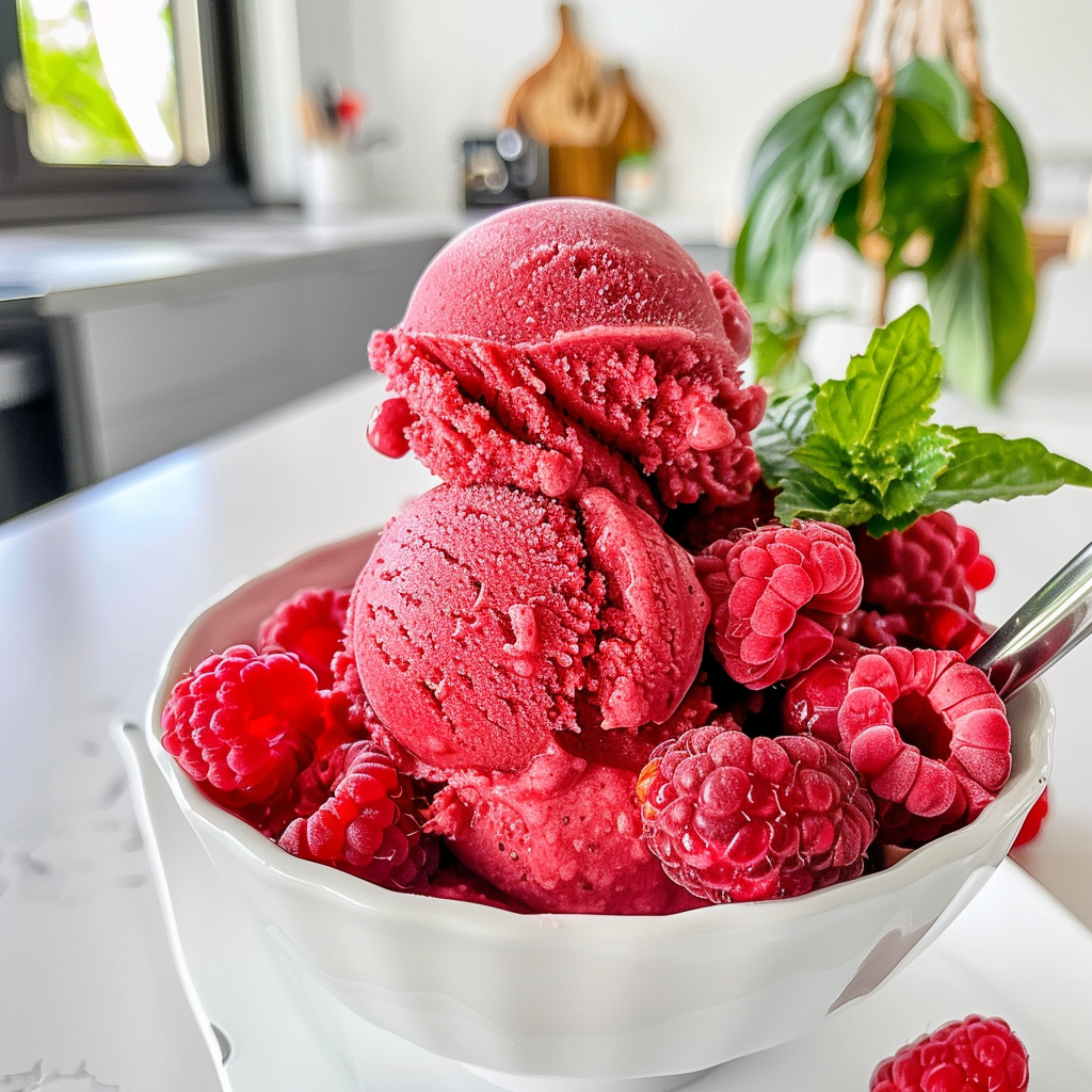 Fresh Raspberry Sorbet Delight