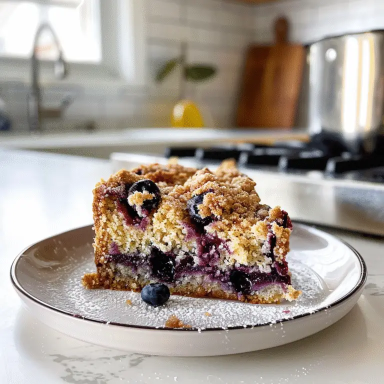 Blueberry Crumb Cake Slice