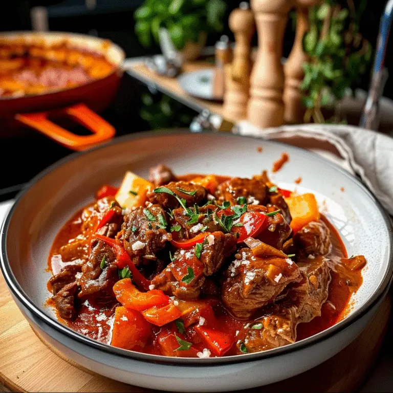 Mouthwatering Beef Goulash Dish