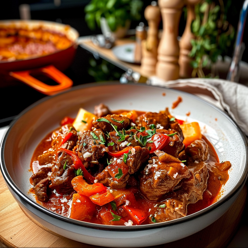 Mouthwatering Beef Goulash Dish