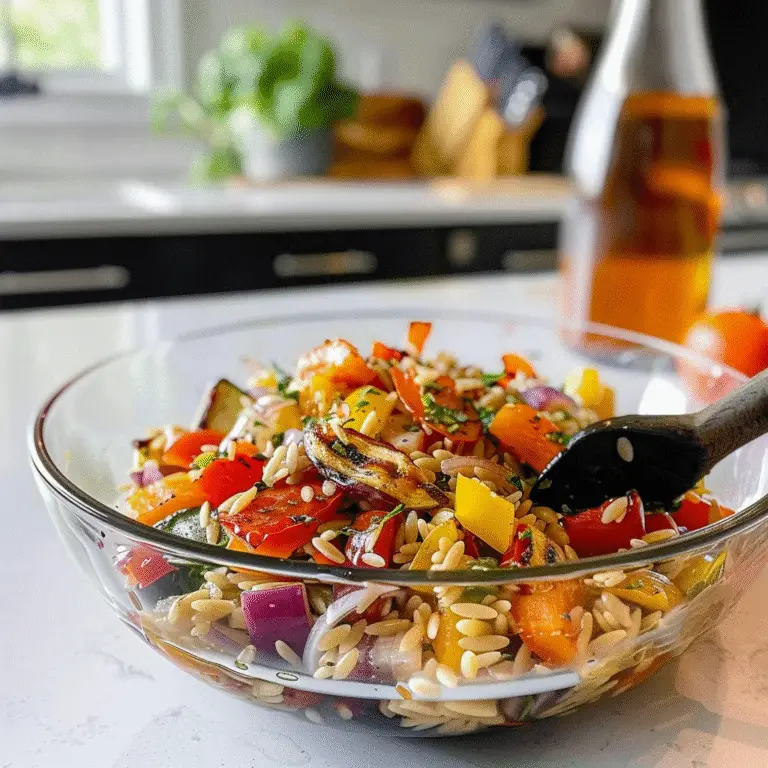 Grilled Vegetable Orzo Salad