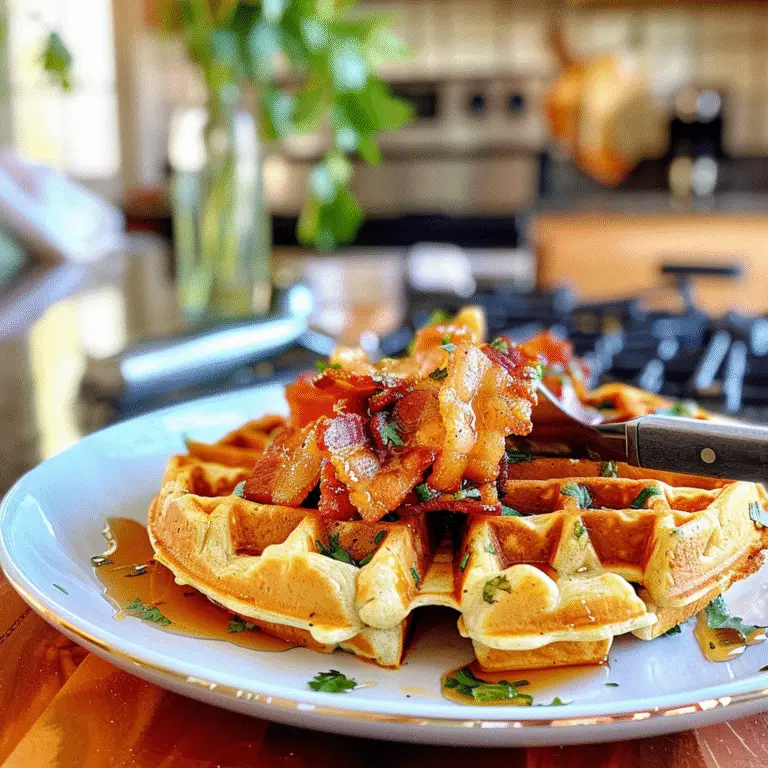 Savory Bacon and Cheese Waffles