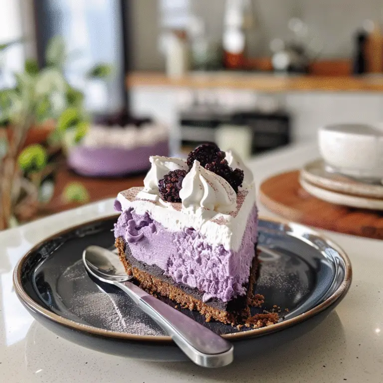 Creamy Ube Cheesecake
