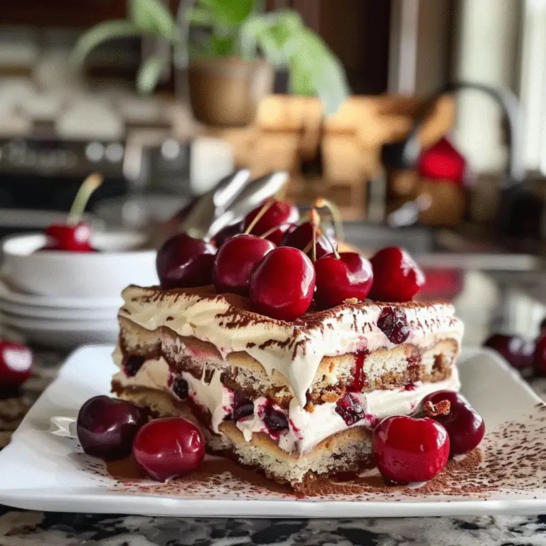 Cherry Amaretto Tiramisu Delight