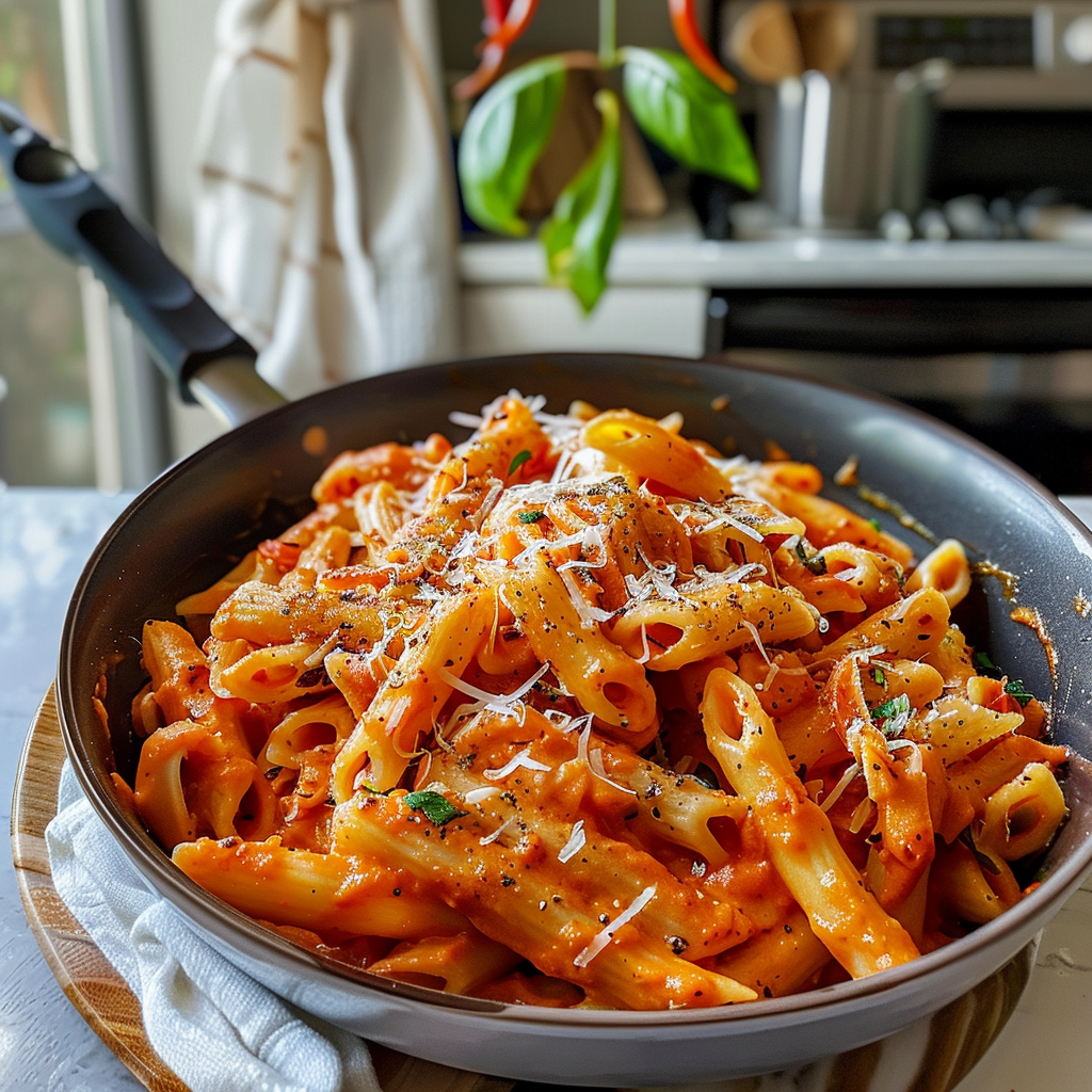 Roasted Red Pepper Pasta Dish