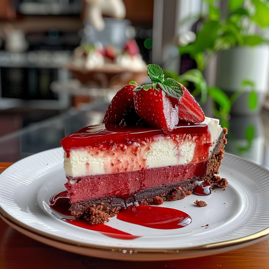 Red Velvet Strawberry Cheesecake Delight