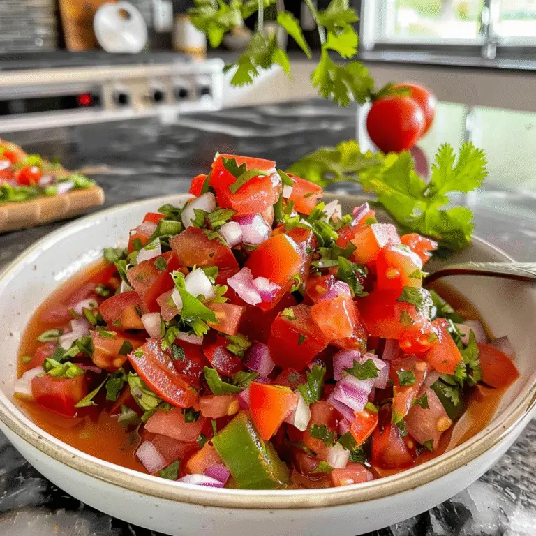 Colorful Pico de Gallo Ingredients