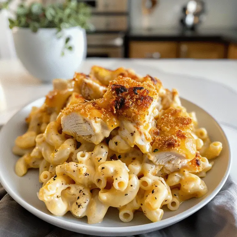 Delicious Chicken Mac and Cheese Dish