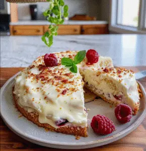 White Chocolate Raspberry Cake