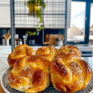 Homemade Brioche Buns Freshly Baked