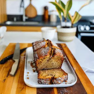 Cinnamon Banana Bread Freshly Baked