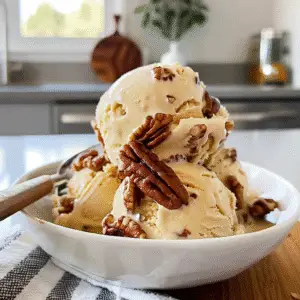 Homemade Butter Pecan Ice Cream