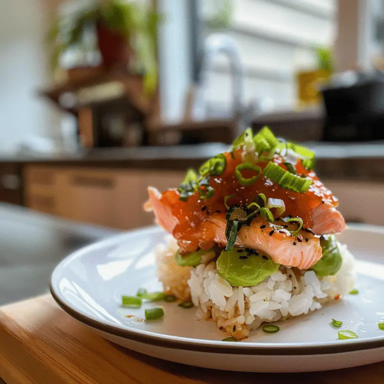 Crispy Rice with Spicy Salmon