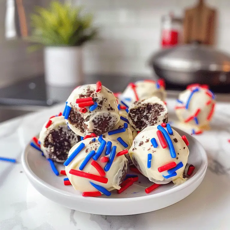 Patriotic Oreo Balls for Celebrations