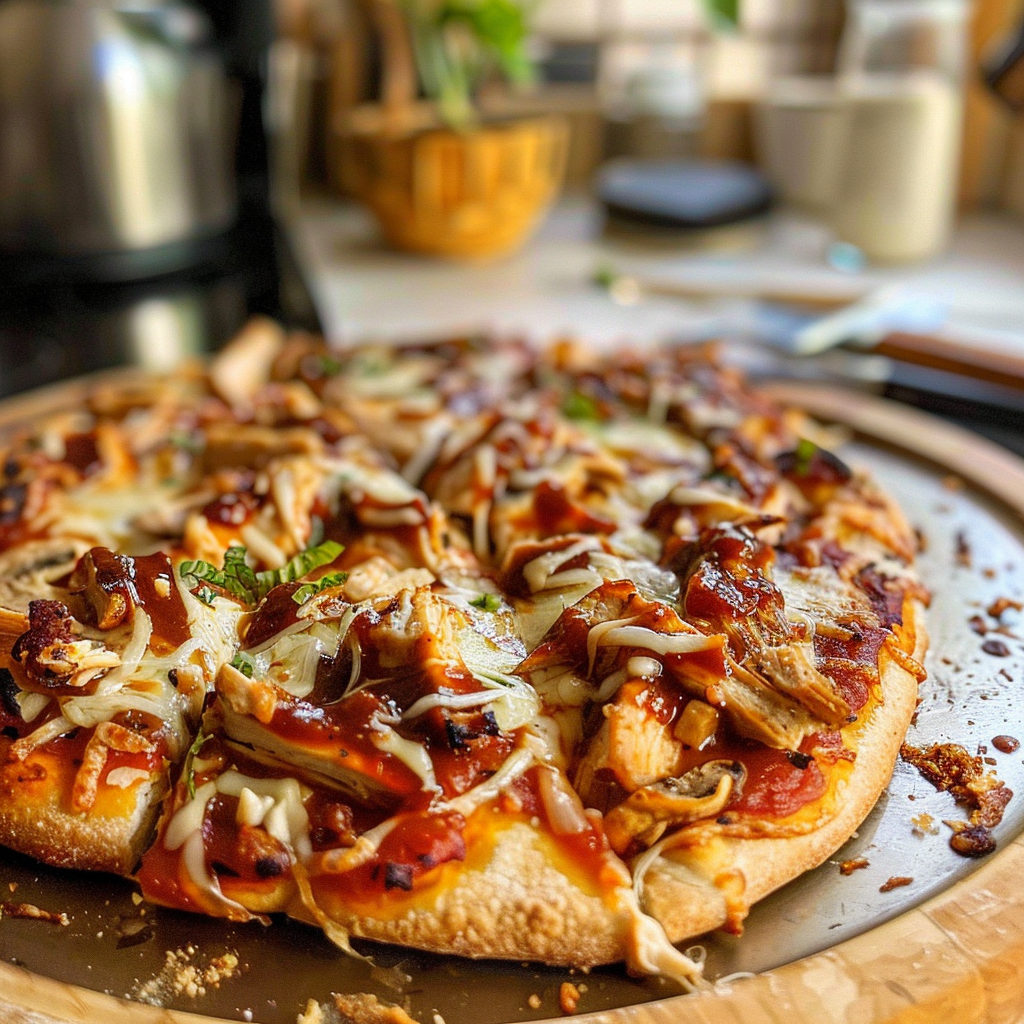 BBQ Chicken Pizza Ready to Serve