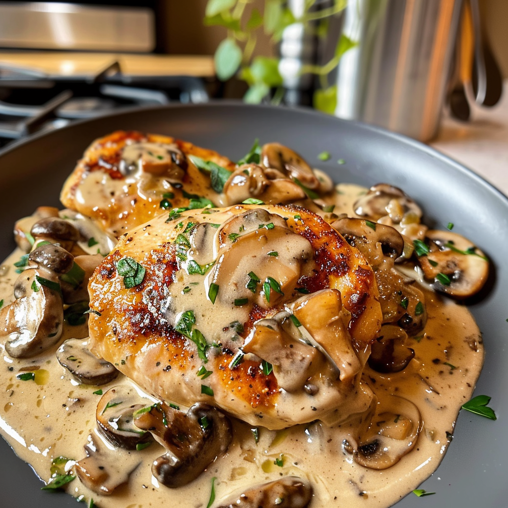 Creamy Mushroom Chicken Dish