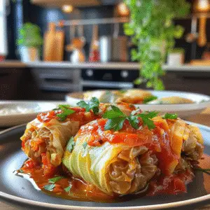 Cabbage Rolls on a Plate