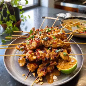 Chicken Satay with Peanut Sauce