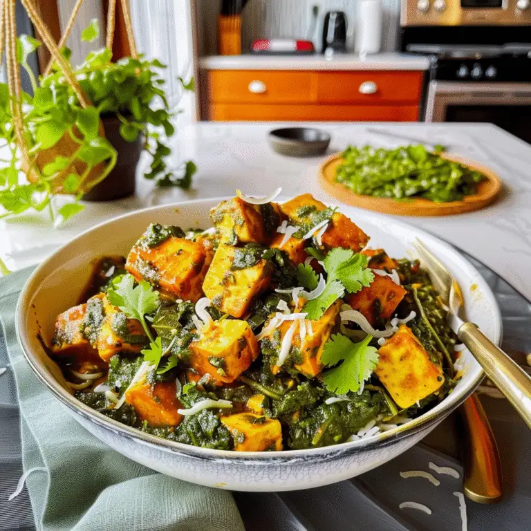 Saag Paneer Plated Dish