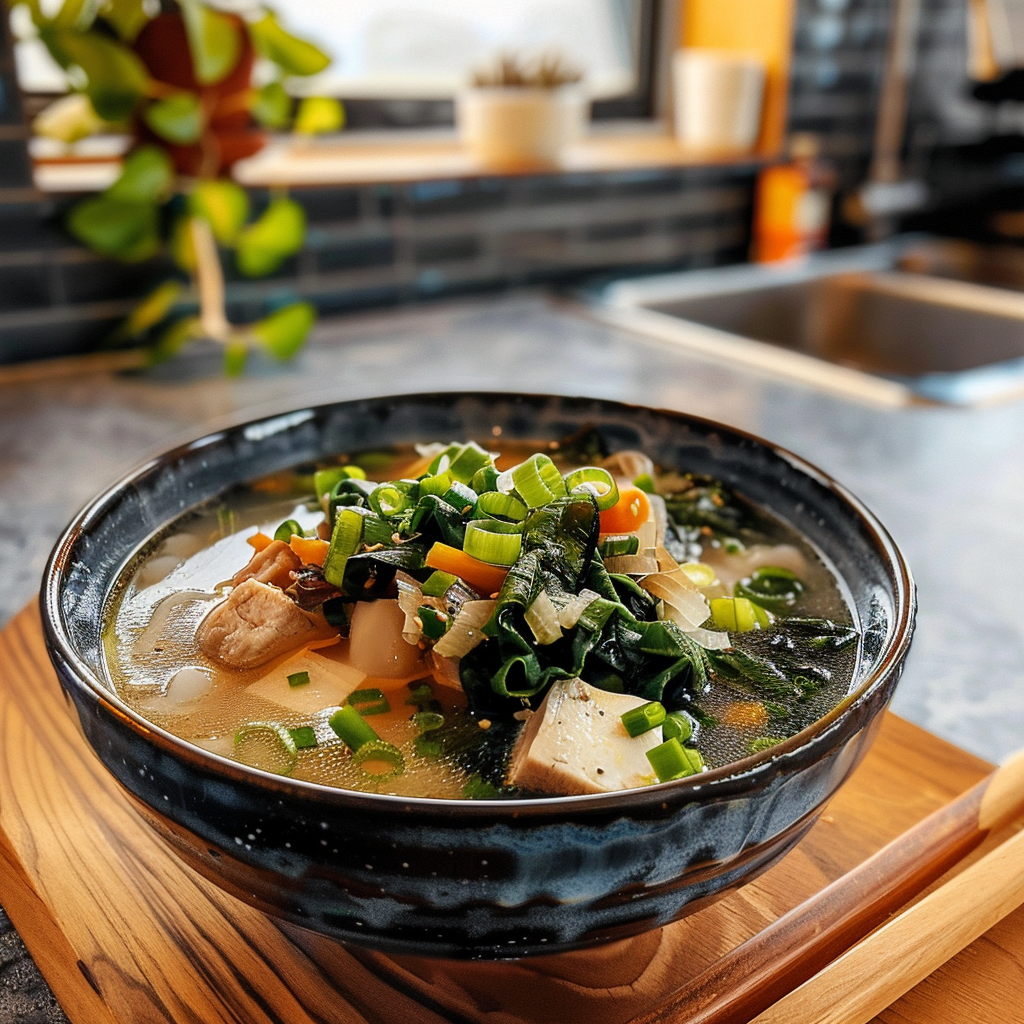 Miso Soup with Tofu and Seaweed