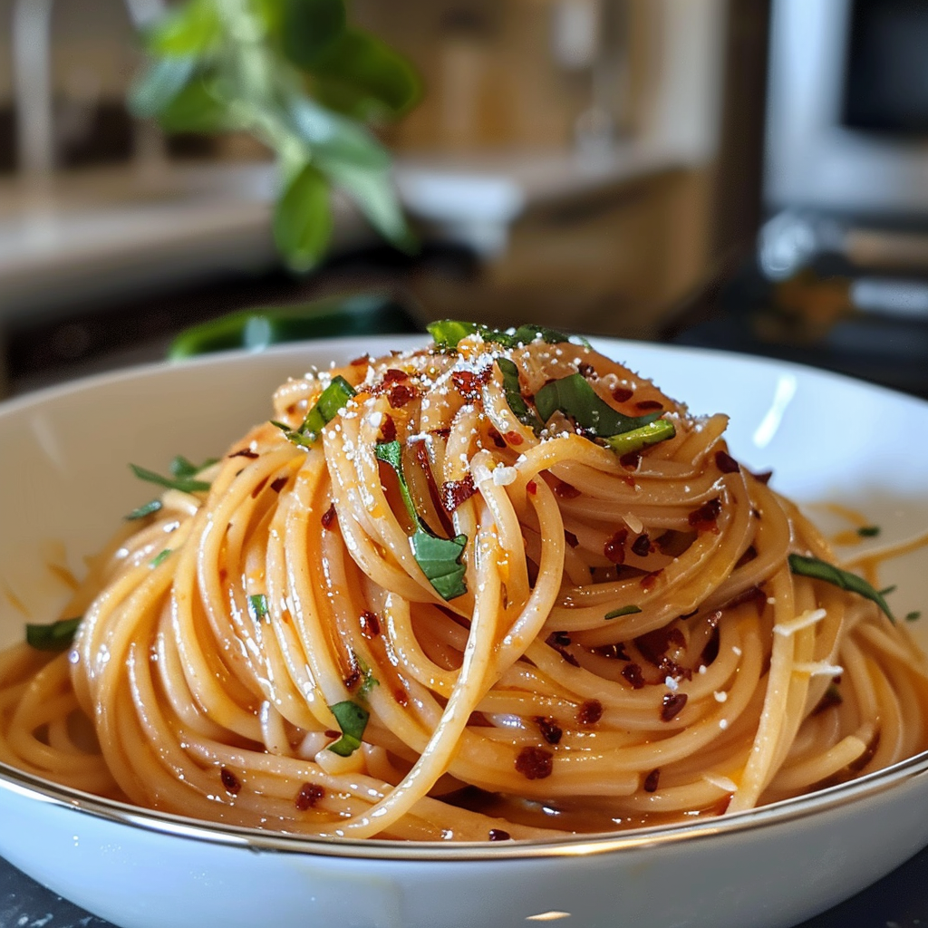 Chili Oil Pasta Dish