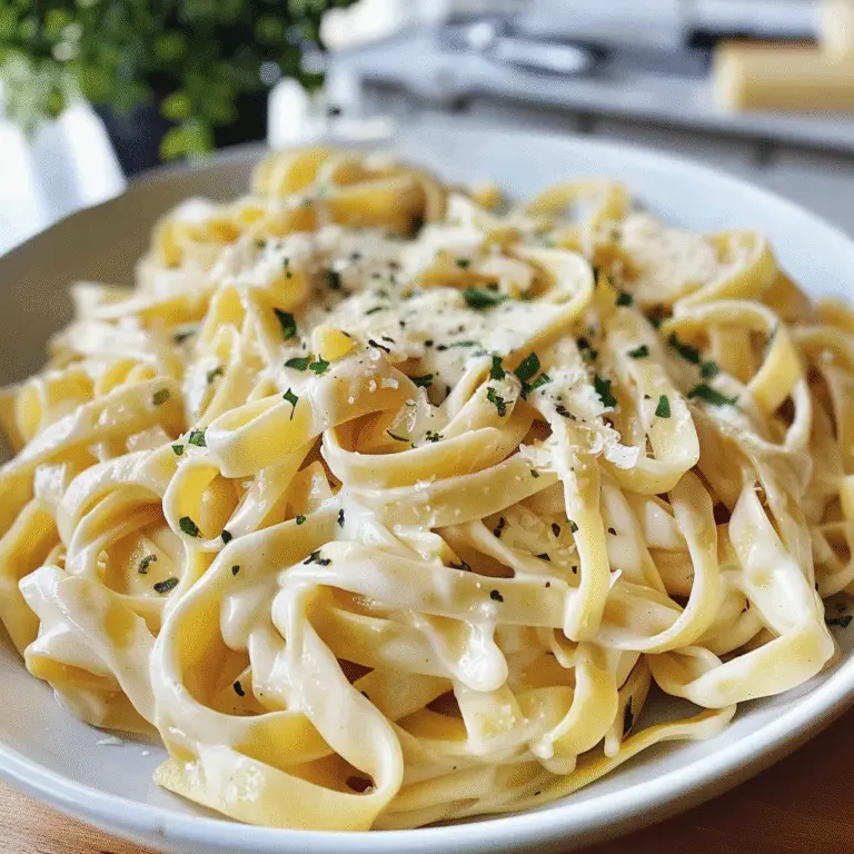 Creamy Fettuccine Alfredo Dish