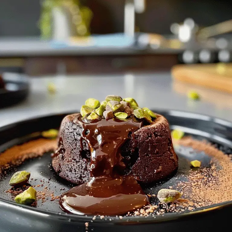 Pistachio Chocolate Lava Cakes