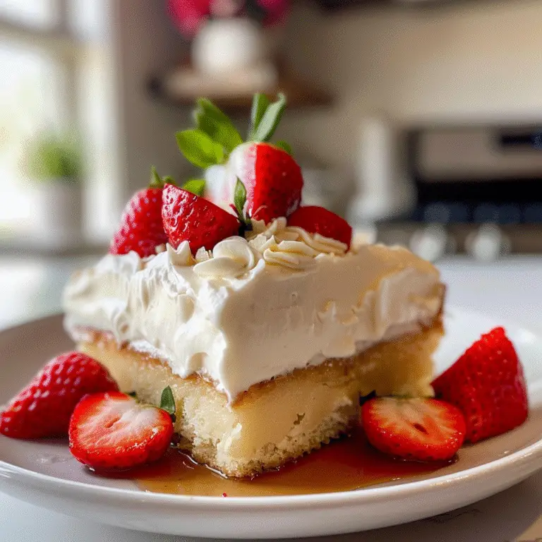 Tres Leches Cake Slice