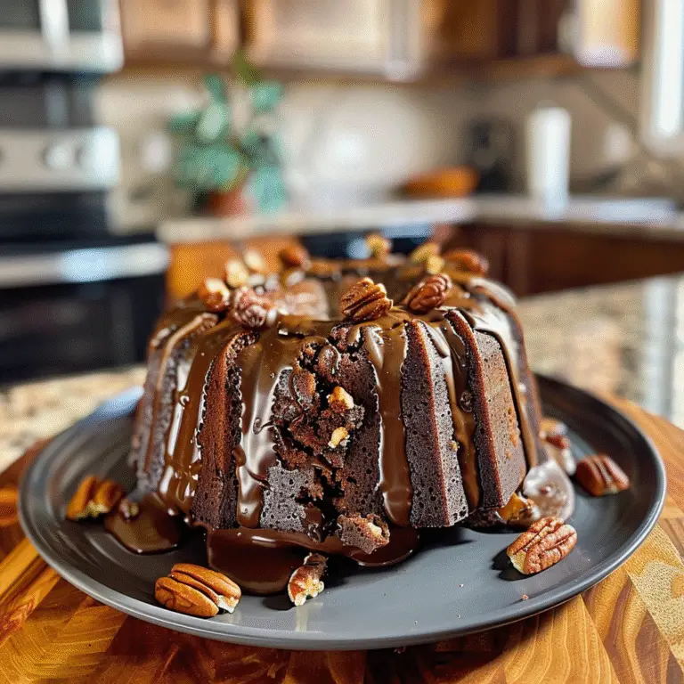 German Chocolate Pecan Pound Cake