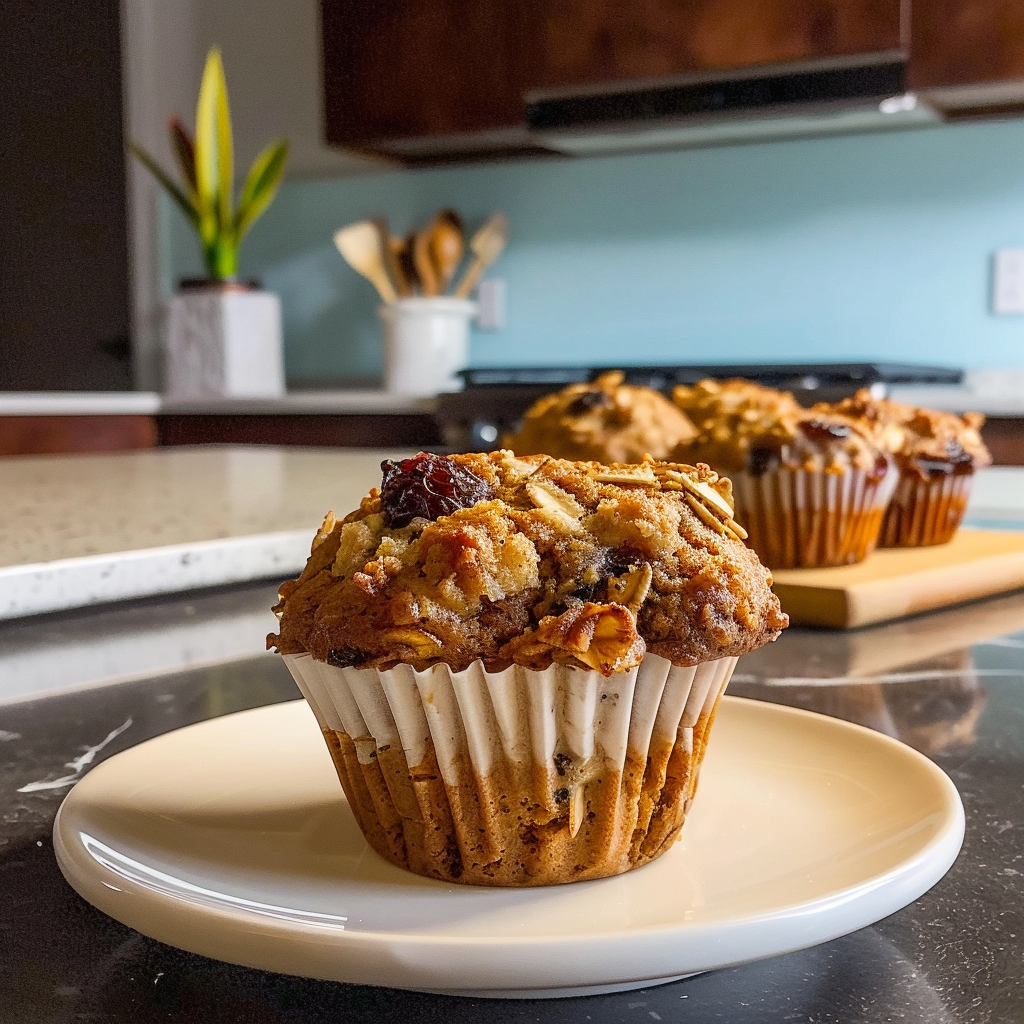 Raisin Bran Muffins Fresh Out of the Oven