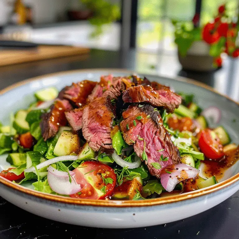 Steak Salad on a Plate