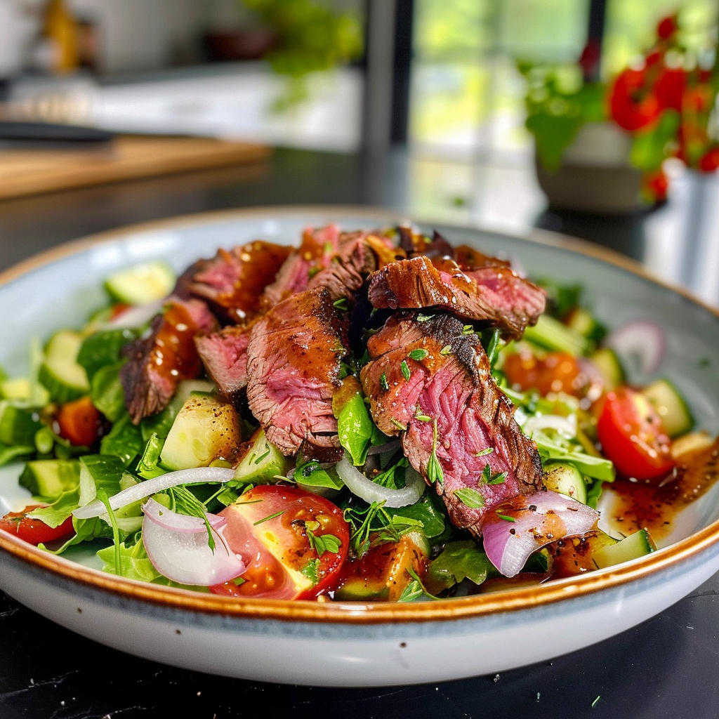 Steak Salad on a Plate