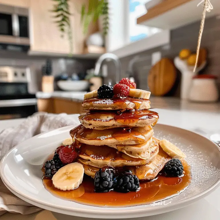 Oat Flour Pancakes Freshly Made
