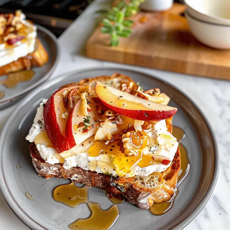 Pear & Honey Ricotta Toast