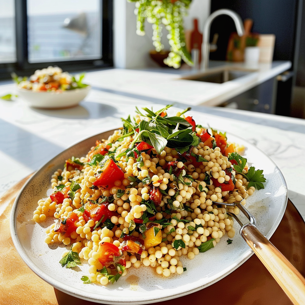 Pearled Couscous Dish