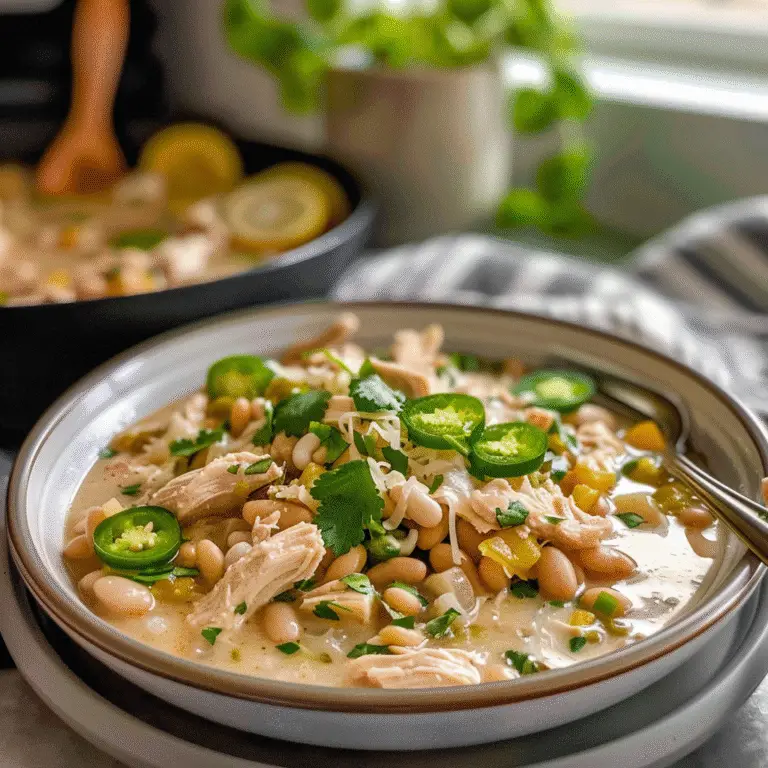 White Chicken Chili Dish