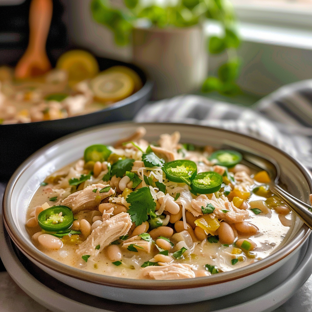 White Chicken Chili Dish