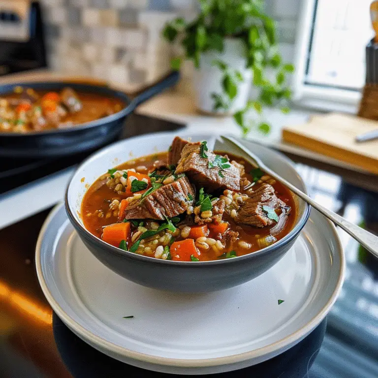 Delicious Beef and Barley Soup